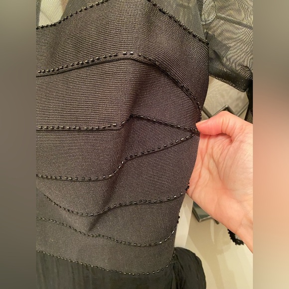 NWT 325$ Cameron Blake by Mon Cheri Sheer Bodice Beaded Dress - Picture 9 of 16